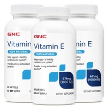 GNC 비타민E 1000IU 60정 x 3 (총3개), 3개