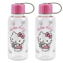 헬로키티 플레이 보틀 고리캡 2p, 핑크, 380ml