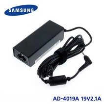 삼성전자 AD-4019A 19V 2.1A 40W 어댑터 노트북 충전기 외경 3.0mm, AD-4019A   케이블