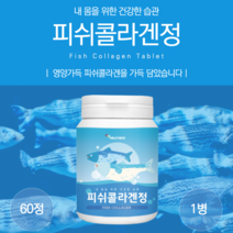 먹는 영양가득 저분자 피쉬 생선 어류 콜라겐 펩타이드 정 타블렛 500달톤 흡수율 높은 피시콜라겐 500mg 60정, [60정]-1통