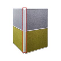 플랜맥스 유닉스 소리먹는파티션 ML-1016W-BK(1000x1600) 스마트스크린 인테리어파티션 가림막 칸막이, 추가상품-포스트(H1600)파티션미포함