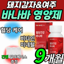 [혈당 케어] 식약처 인증 바나바잎 추출물 영양제 분말 식후 혈당 상승 억제 도움 건강 기능 식품 알 약 형 코르 솔산 졸산 보조제 바나바 바나마 바나바나 바니바 잎 식약청 인정, 9개월(60,660원 할인), 500mgX90정