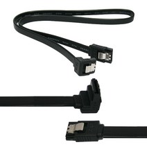 HDD SSD 하드 디스크 케이블 락타입 SATA3 50cm, 기역자형-블랙