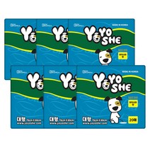 요요쉬 배변패드 대형 (60X76cm) 스카이 아카시아향 20매, 6팩