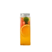 투명 보틀 수제청 용기 일회용 플라스틱 공병 답례품, 500ml 사각병(빨대형) (50개)