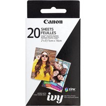 2'X3' (20 sheets) Canon Zink Photo Paper Pack 20 sheets White 2” X 3”. (3214C001), 1