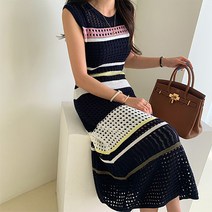 순이들 여성 펀칭 민소매 치마 투피스