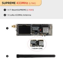 안동 LILYGO® SoftRF TBeamSUPREME ESP32S3 LoRa 개발 보드 SX1262 868/915MHz GPS Ublox L76K WiFi 블루, 02 SUPREME L76K 433MHz