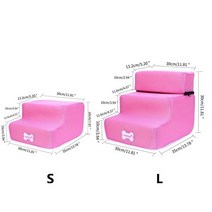 스텝박스 계단운동기구 2/3 레이어 개 계단 애완 동물 소파 침대 강아지 고양이 단계 메쉬 분리형 등반 사, 08 분홍색_01 S - 2 Layers