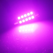 1X FESTOON C5W LED C10W CANBUS 31/36/39/41MM 실내 조명 오류 무료 2835 SMD 라이센스 플레이트 LED 독서 전구 돔 램프, 분홍, 36mm