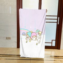 산리오 쿠로미 마이멜로디 쌍둥이 손수건 목욕타올 세면타올 비치타올, 80*160cm, 01