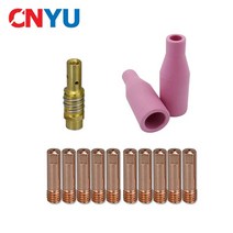13Pcs 15AK 용접 토치 소모품 06mm 08mm 09mm 10mm 12mm MIG 가스 노즐 팁 홀더 MAG