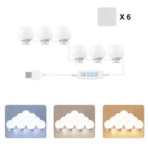 거울 조명 연애인 메이크업 거울조명 여배우 LED 밝기조절, 중국, 6 전구