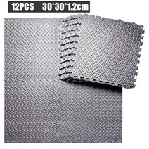 12PCS EVA 바닥 체육관 요가 패드 30*30CM 비 슬립 폼 러그 룸 운동 매트 장비 홈, 4