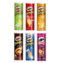 프링글스 110g 6종 세트(오리지날+양파+치즈+매운+남부식BBQ+버터카라멜) x 각1개, 오리지날+양파+치즈+매운+남부식BBQ+버터카라멜