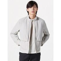 [티아이포맨] 나일론 하이텍 세미오버핏 숏 점퍼 아이보리 M222MJP504