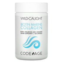 CodeAge 자연산 비오틴 해양 콜라겐 캡슐 120정