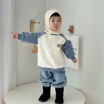 빈티지 나그랑 아동 양기모 상하복 유아 주니어 겨울 상하세트