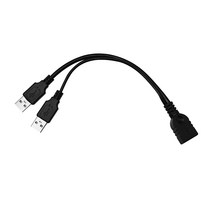 ASHnet USB2.0 연장 Y케이블 0.15m 블랙 AN-U2FYB