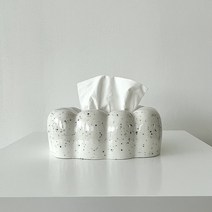 A의취향 구름 티슈케이스 4컬러 각티슈 휴지 커버 세라믹 소품, 화이트