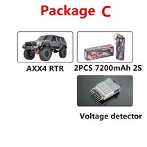 입문용 AUSTARHOBBY RTR 하드 쉘 1/10 RC 전기 원격 제어 모델 자동차 오프로드 크롤러 성인 어린이 장난감 AXX4 4WD, [02] Package C