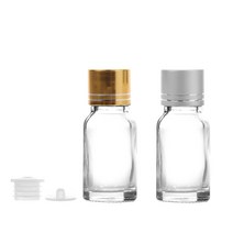 투명 유리병 금속 스킨캡 10ml (골드/실버), 실버캡