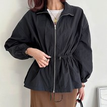 주디앤 여성 비타 허리 스트링 바람막이 자켓
