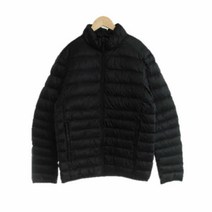 유니클로 블랙 덕다운 하이넥경량패딩 여자 M 7506