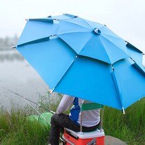 그늘막파라솔/차박파라솔/바다파라솔/레저파라솔/각도조절파라솔/2중 팔각 대형 파라솔, 블랙+주황포인트2.2m