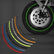 오토바이 휠스티커 18인치, 실버, 1개