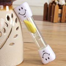 스마일 모래 시계 3분 양치시간 측정 430093, 옐로우