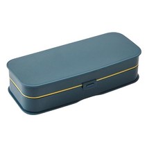 가정용 재봉 키트 보관 상자 주최자 가방 컨테이너 케이스 골무 도구 용 아트 퀼트 스레더 공예 자수 수선 키트, 다크 블루, PP