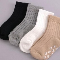 (도매-fw)유아동양말g기본골지5족(도매는5족), 베이지ㅡ4호
