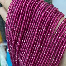 멍석 면 처리 된 자연 2 3 mm 스톤 비드 지르콘 로즈 쿼츠 자수정 루비 마노 시드 비즈 쥬얼리 만들기 워크 DIY 용품, [02] 3mm About 130pcs, [39] 39.Crystal