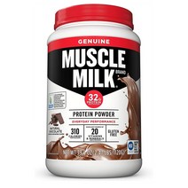 Muscle Milk Genuine Protein Powder 머슬 밀크 제뉴인 프로틴 파우더 초콜릿 39.5oz(1.12kg), 1개