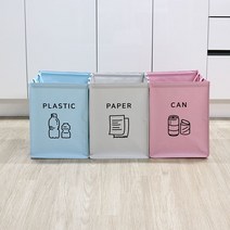 36L 가정용 리싸이클 쓰레기통 분리수거함 3종세트 쓰레기통 _ 7501209EA, $ 본상품선택