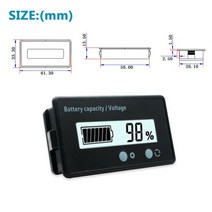 차량용보조배터리 인산철시동배터리 인산철보조배터리 새로운 자동차 lcd led 디지털 전압계 12v 24v 36v 48v 납산 상태 전압 전압계 모니터 미터