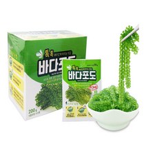 [다원]톡톡 바다포도 100g( 20g x 5봉) 200g(20g x 10봉) ASMR 아이간식 바른먹거리 건강식, 바다포도 200g(20g × 10봉)