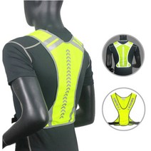 야간 형광 반사 라이딩 야간작업 안전조끼, 야간 반사조끼(Y형 그린)