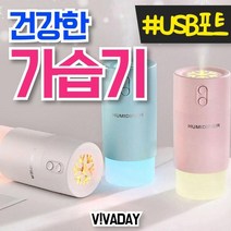 LHB543328탁상용 LED무드등 눈꽃가습기 사무실용, 블루