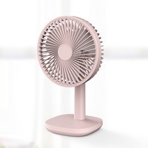ANKRIC USB 탁상용 선풍기 무소음 아이스윈드 무선 탁상용선풍기 자동회전 탁상용, Pink