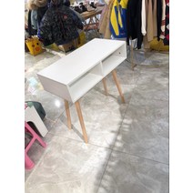 네일 아트 테이블 작업대 원목 책상 인테리어 작업대 네일숍 서랍있는 가구 트롤리, 당일 출고개, H.120x40x78/ 서랍없음 / 화이트