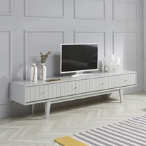 [홈스빌] 팰리스 2100 원목 거실장 북유럽풍 높은 TV장 티비다이 (7color), 라이트그레이(연회색)