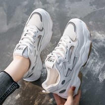 여성 편한 캐주얼 운동화 굽높은 흰색 데일리 슈즈