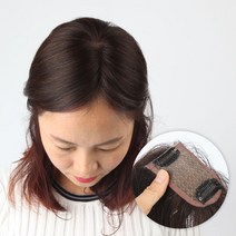 여우가발 여자 가르마 긴머리 정수리가발 CW2003, 1개, B.30cm진한갈색