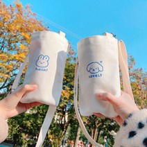 패브릭 테이크아웃컵홀더 텀블러가방 커피 캔버스 미니에코백 드링크백 8839na, 2에코드링크백-토끼
