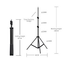 삼각대 스탠드 for soft box cell phone softbox mobilephone 셀카 스틱 라이트 스탠드 플랫 헤드 사진 스튜디오 플래시 사진, 200cm