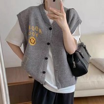 여성골프조끼 오버핏 니트베스트 빅사이즈골프웨어