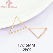 358914MM 18MM 20MM 24K 골드 컬러 도금 황동 둥근 별 모양 폐쇄 링 Diy 쥬얼리 액세서리, [17] 3585-Triangle 12PCS