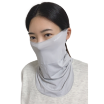 쿨스카프 운동할때쓰는 숨구멍 운동 마스크 등산 자외선차단 자전거 러닝 골프 낚시+팔토시 증정, 라이트그레이